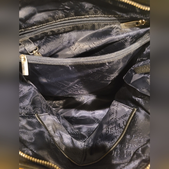 Bellucci Black Leather Large Handbag - Picture 4 of 7